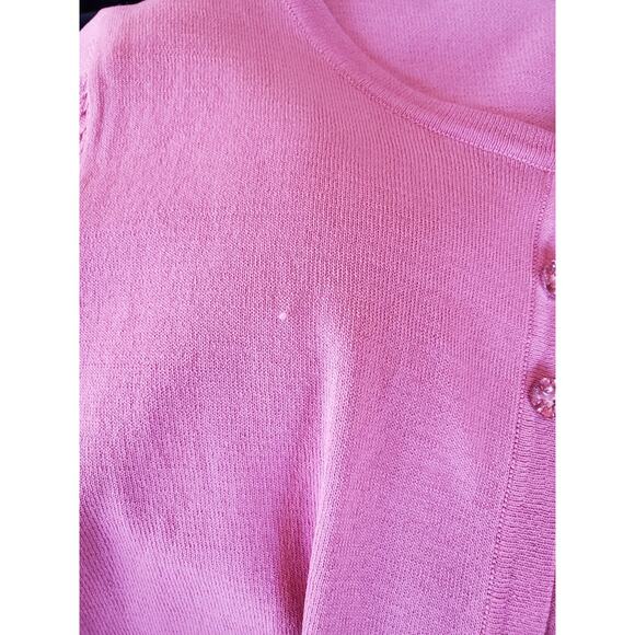 7th Ave New York & Co. Pink button front Cardigan sweater New with tags - Picture 5 of 6